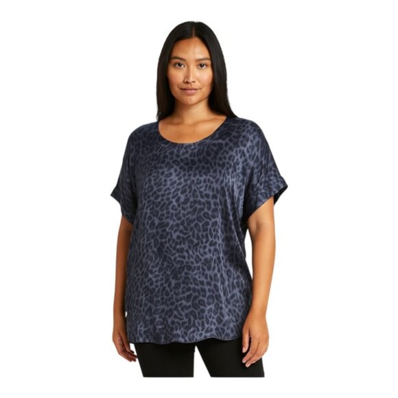 Joie Small Joann C Animal Print Silk Blouse - Picture 1 of 8